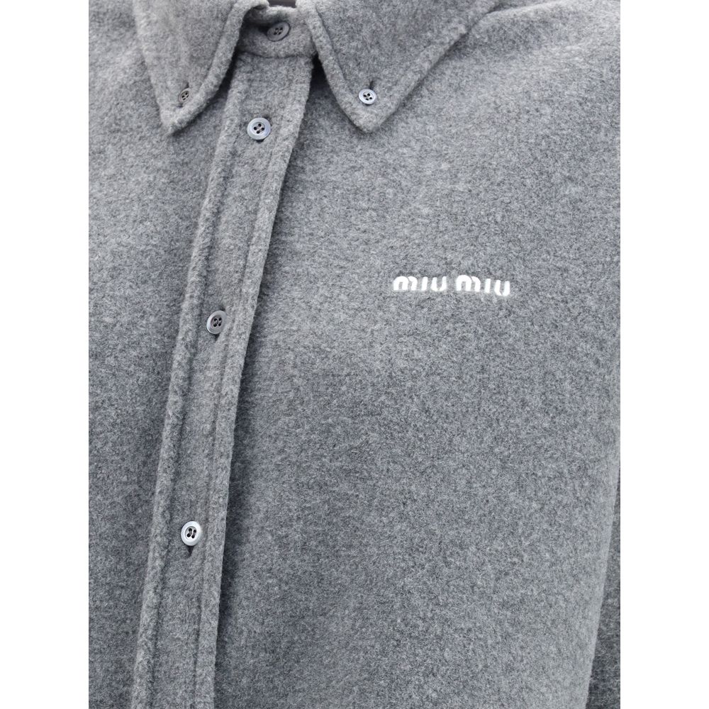 Miu Miu Gray Polyester Shirt | Regal Royce