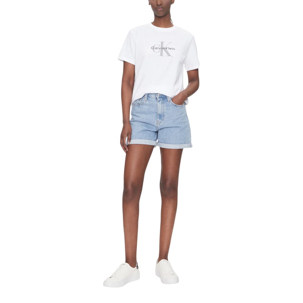 Calvin Klein Jeans White Cotton T-Shirt | Regal Royce