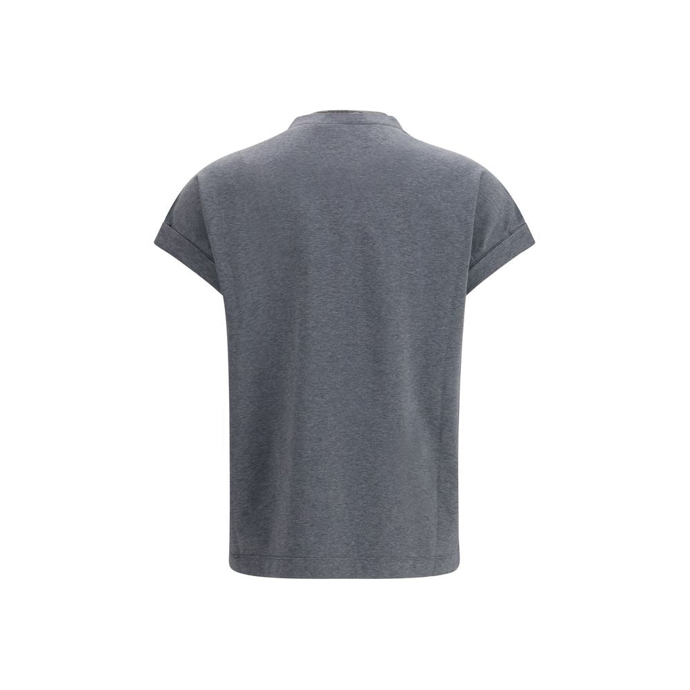 Brunello Cucinelli Gray Cotton T-Shirt | Regal Royce