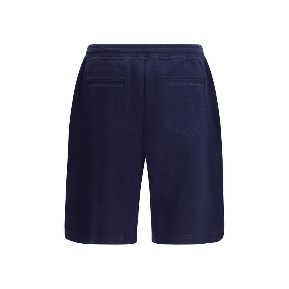 Brunello Cucinelli Blue Cotton Bermuda Shorts | Regal Royce