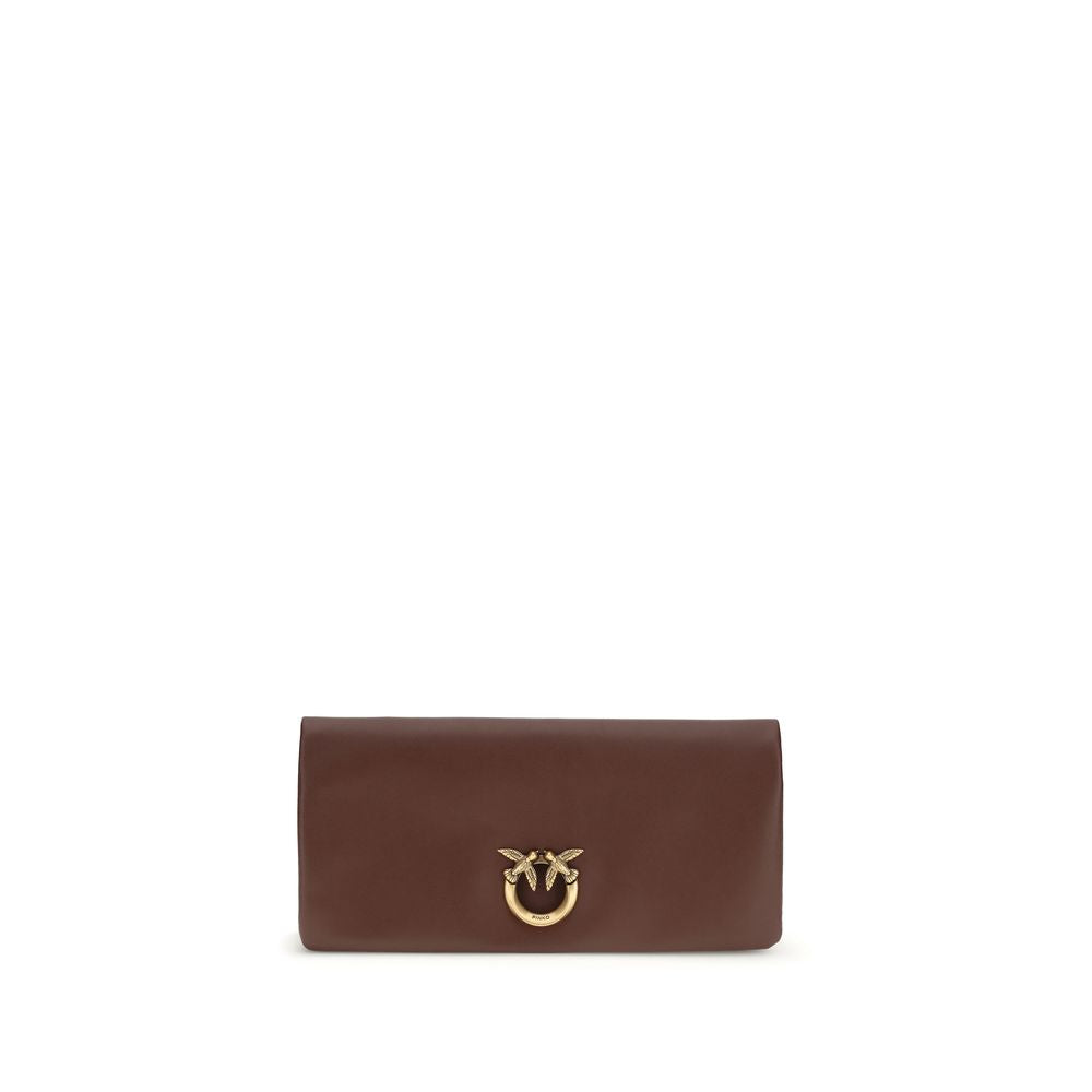 PINKO Bordeaux Calf Leather Bos Taurus Clutch Bag | Regal Royce