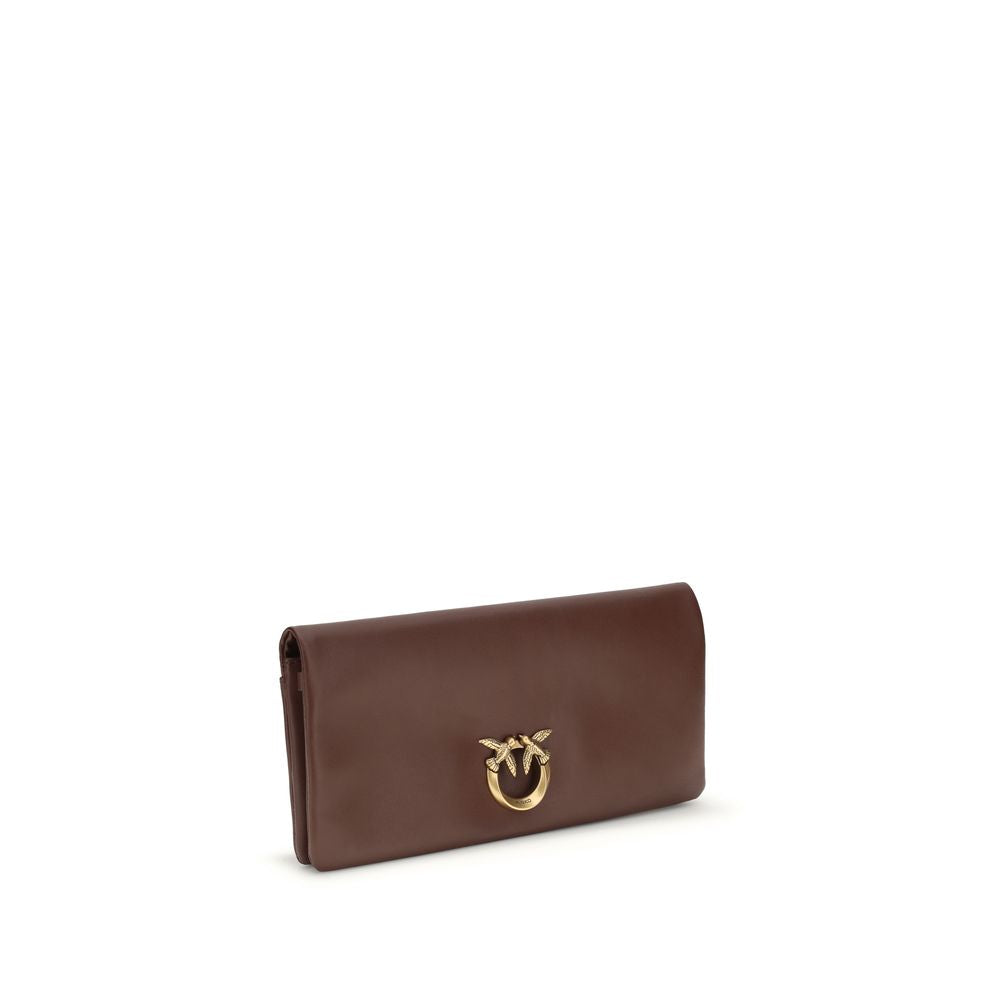 PINKO Bordeaux Calf Leather Bos Taurus Clutch Bag | Regal Royce