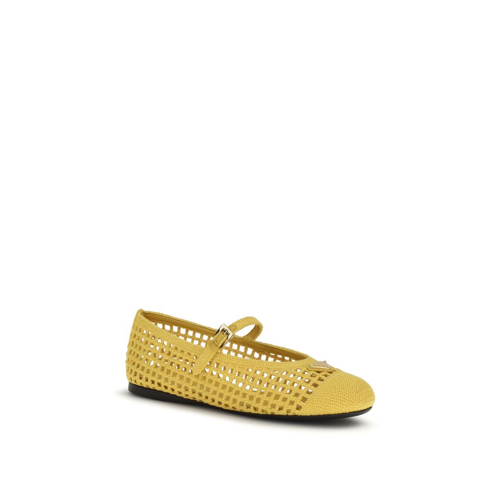 Prada Bicolor Cotton Ballet Flats | Regal Royce