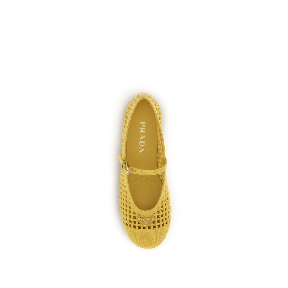 Prada Bicolor Cotton Ballet Flats | Regal Royce