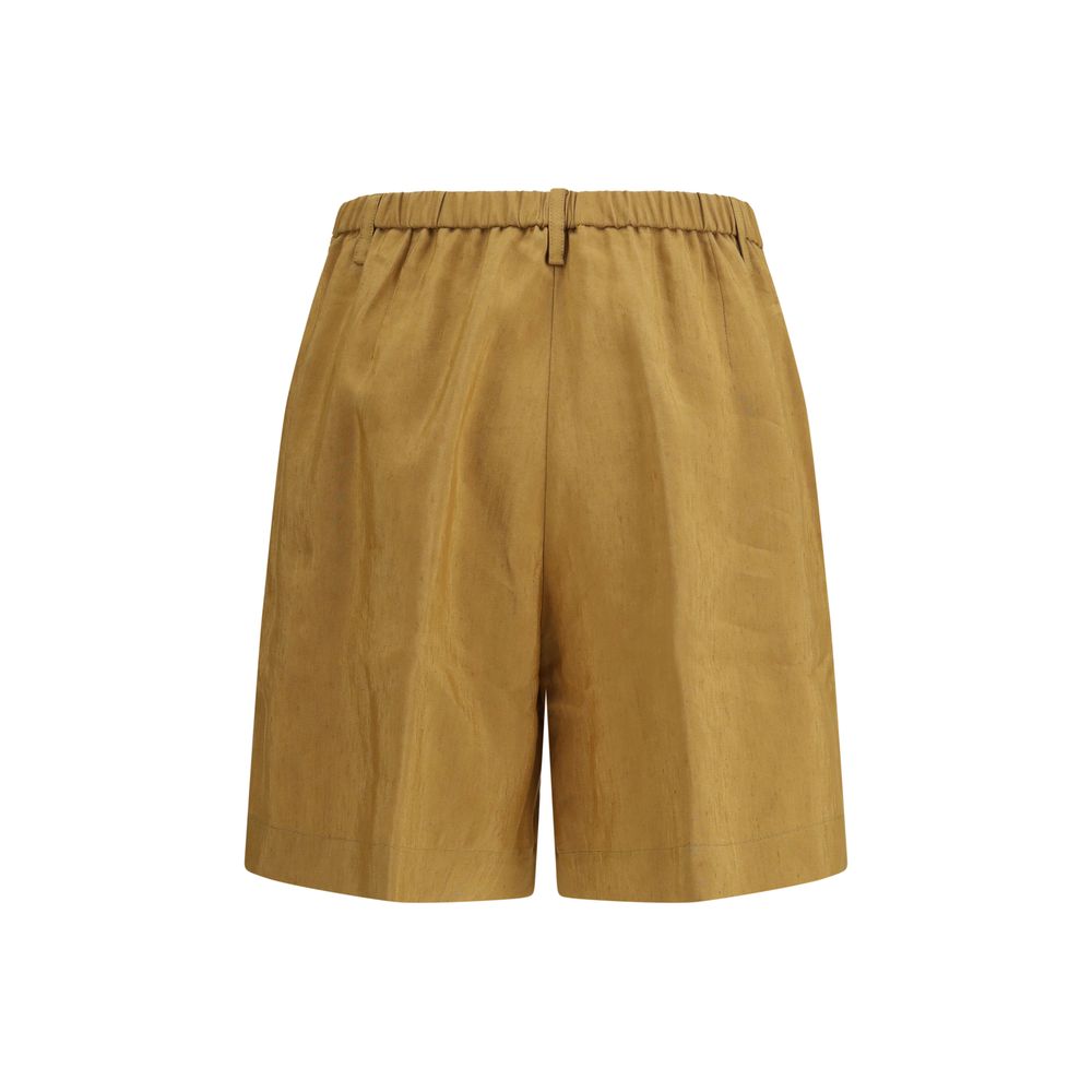 Forte_Forte Beige Linen Bermuda Shorts | Regal Royce