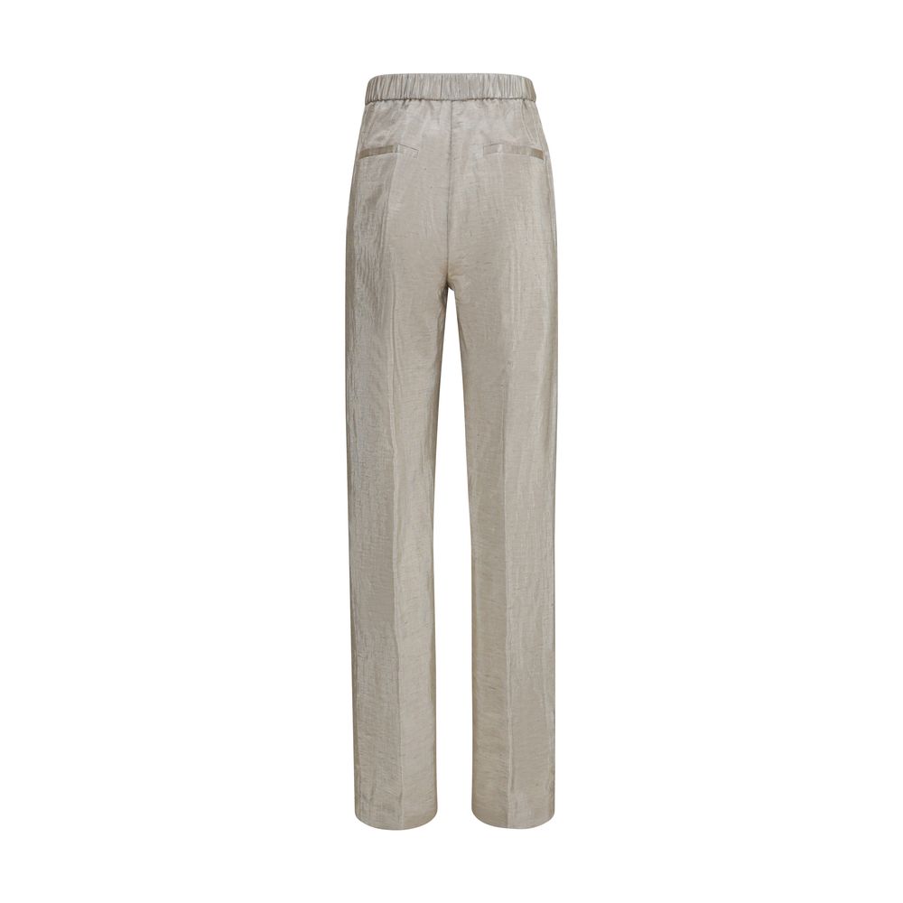Forte_Forte Silver Polyester Casual Pants | Regal Royce