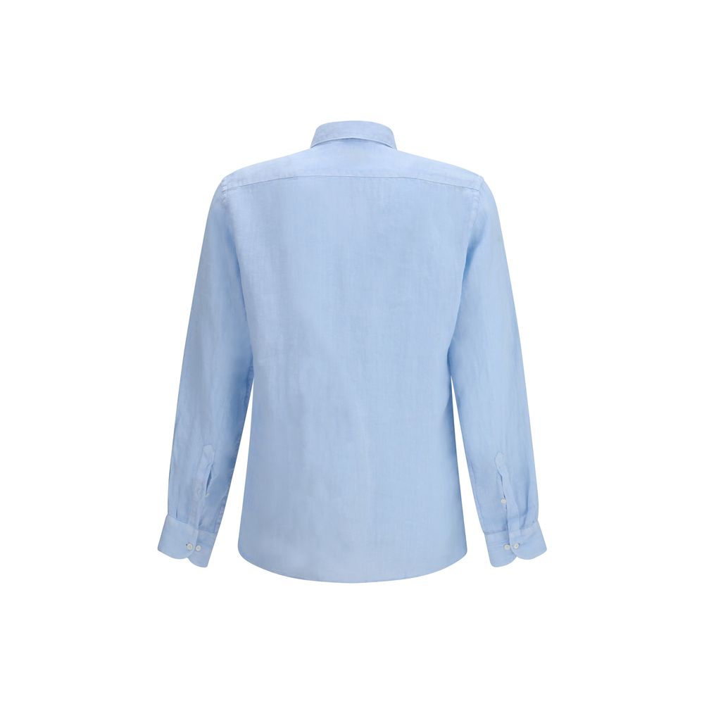 Brooksfield Blue Linen Shirt | Regal Royce