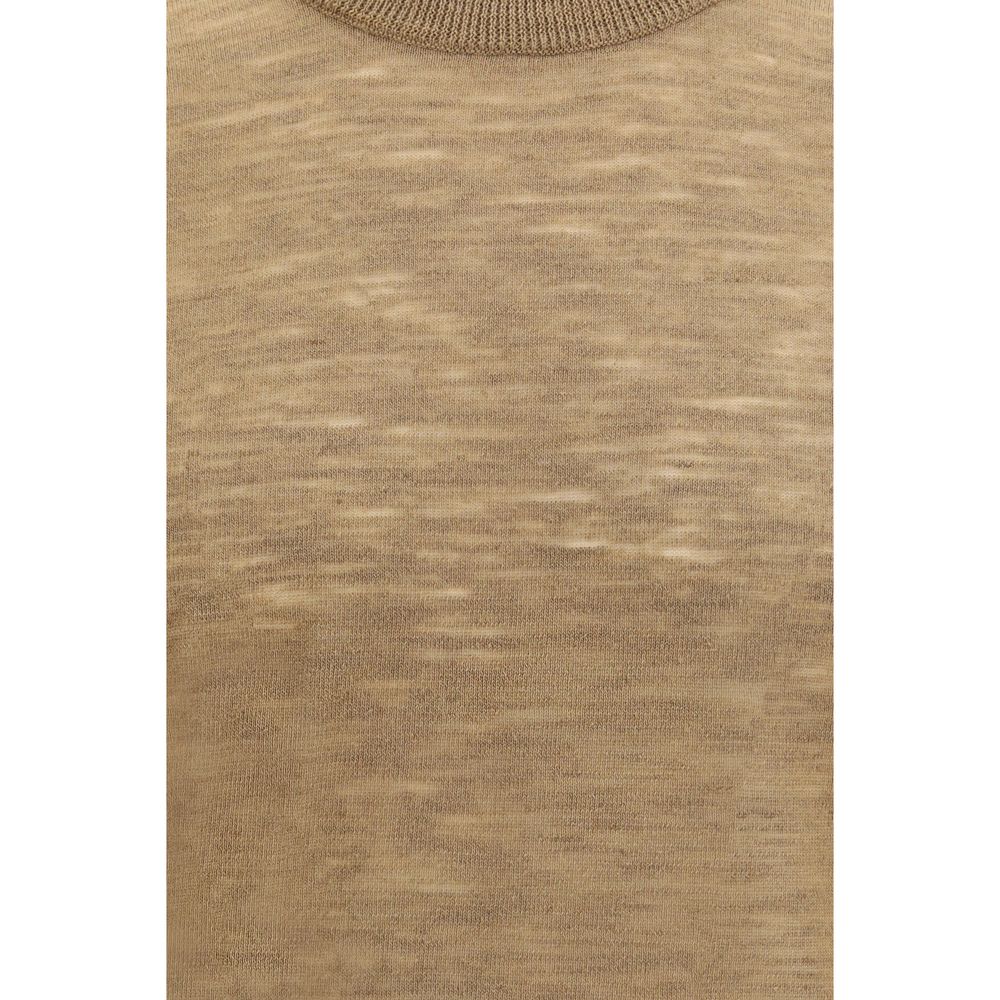 Brooksfield Beige Linen Shortsleeve Shirt | Regal Royce