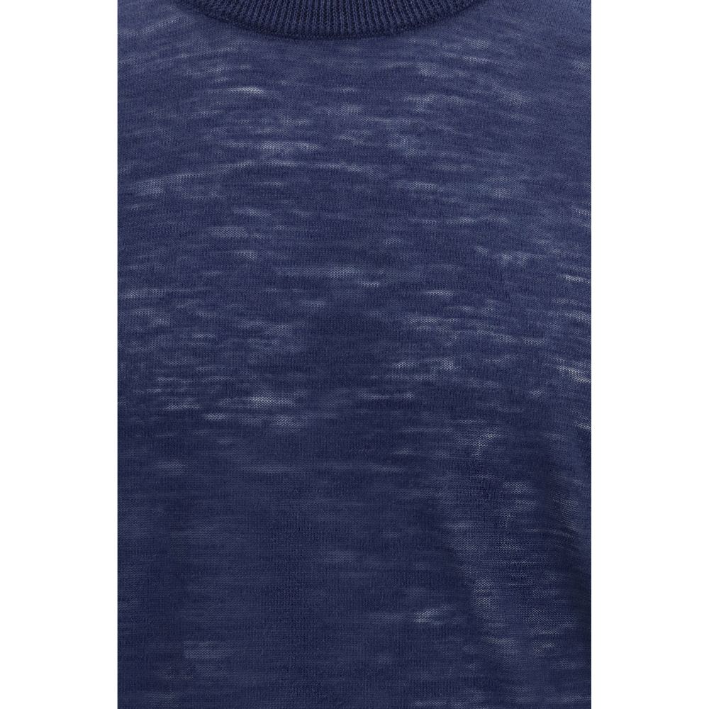 Brooksfield Blue Linen Shortsleeve Shirt | Regal Royce
