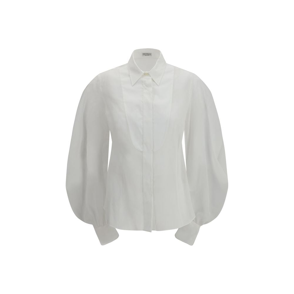 Brunello Cucinelli White Cotton Blouse | Regal Royce