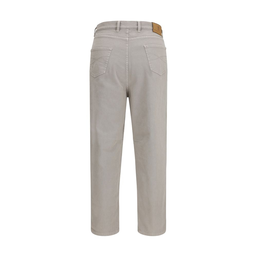 Brunello Cucinelli Brown Cotton Casual Pants | Regal Royce