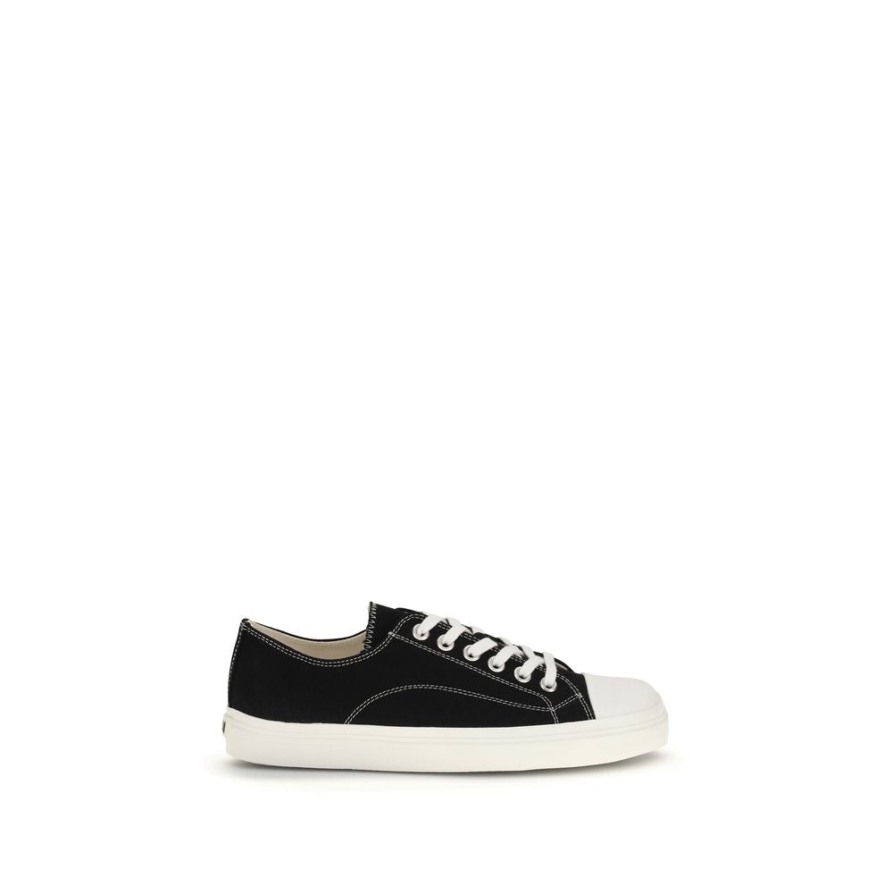 Moschino Black Cotton Low Top Sneakers | Regal Royce
