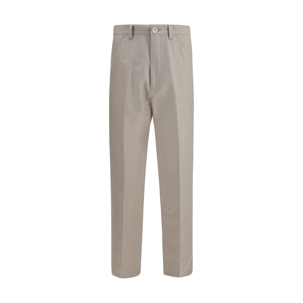 Brunello Cucinelli Beige Cotton Dress Pants | Regal Royce
