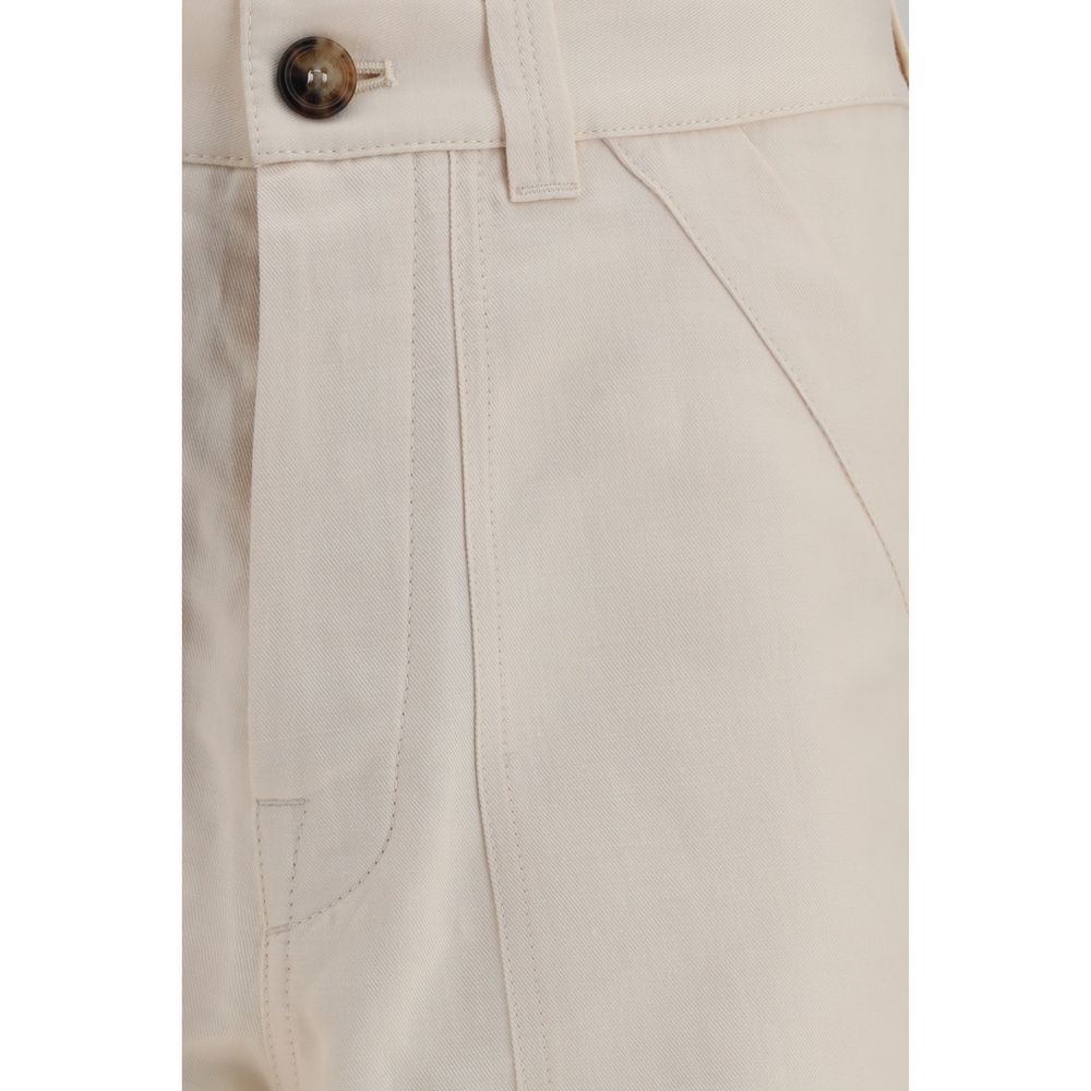 Brunello Cucinelli Beige Linen Casual Pants | Regal Royce