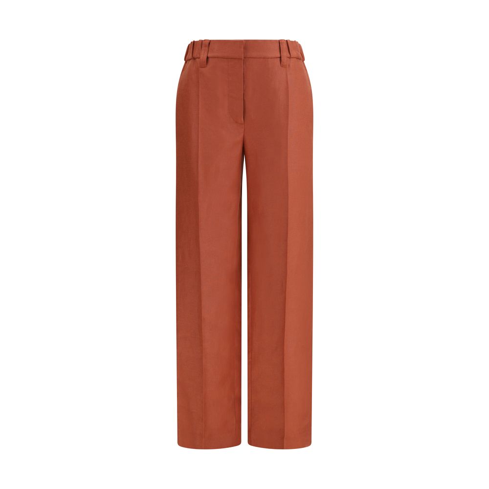 Brunello Cucinelli Multicolor Linen Casual Pants | Regal Royce