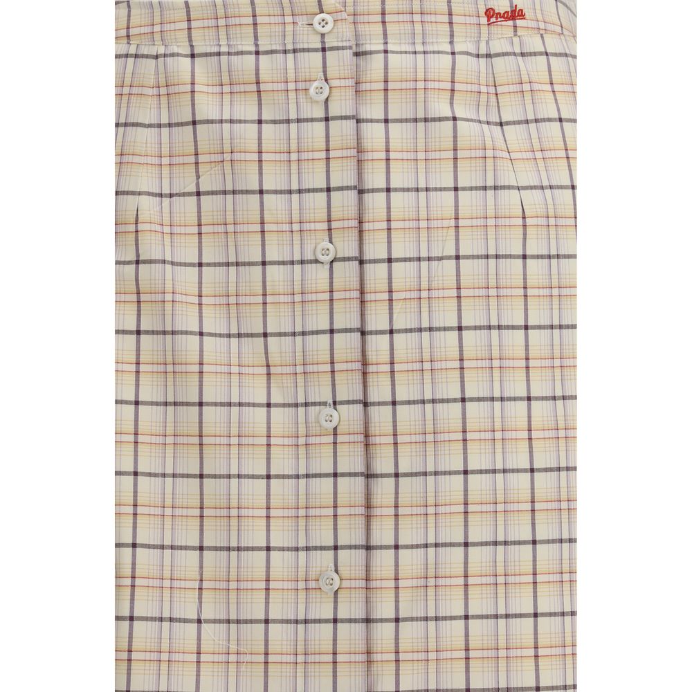 Prada Multicolor Cotton Midi Skirt | Regal Royce