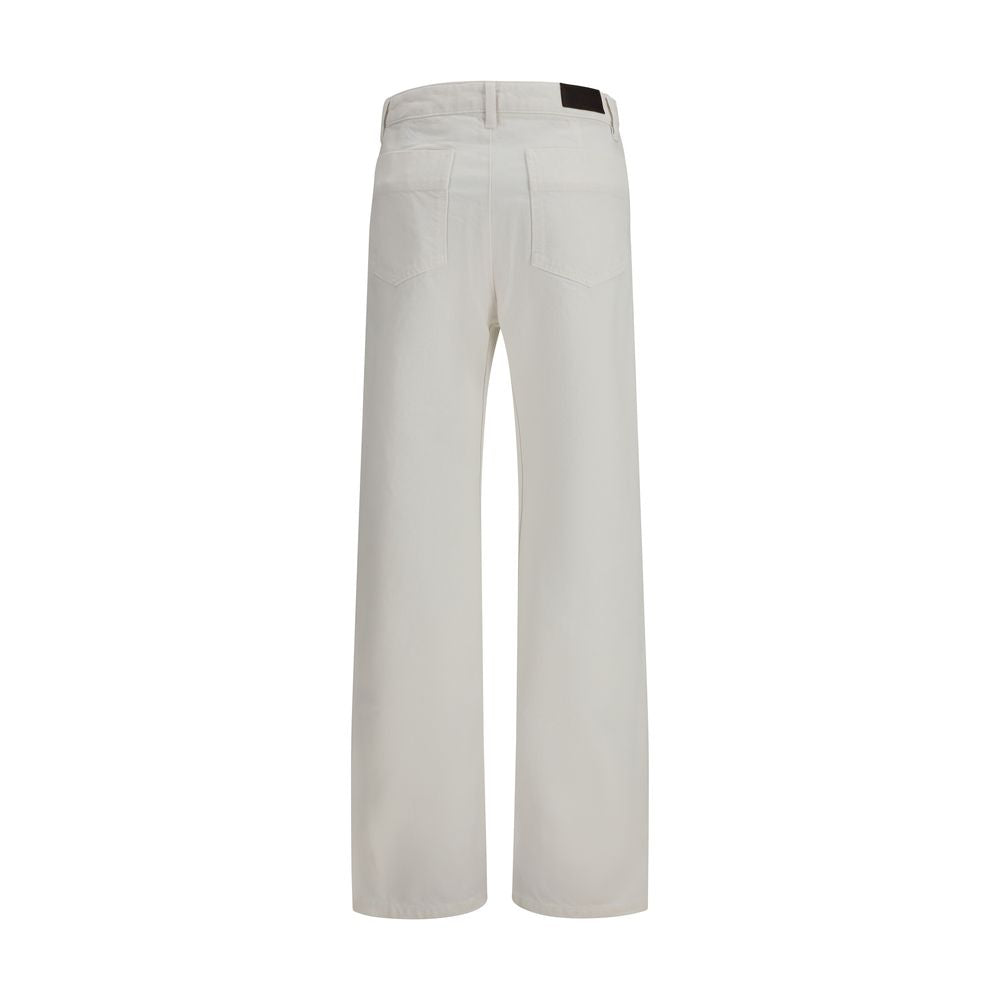Lemaire White Cotton Casual Pants | Regal Royce