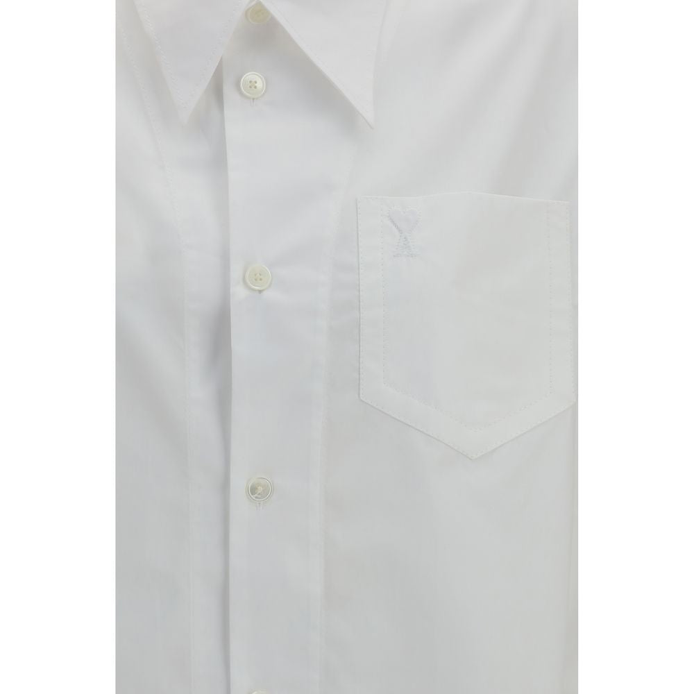Ami Paris White Cotton Dress Shirt | Regal Royce