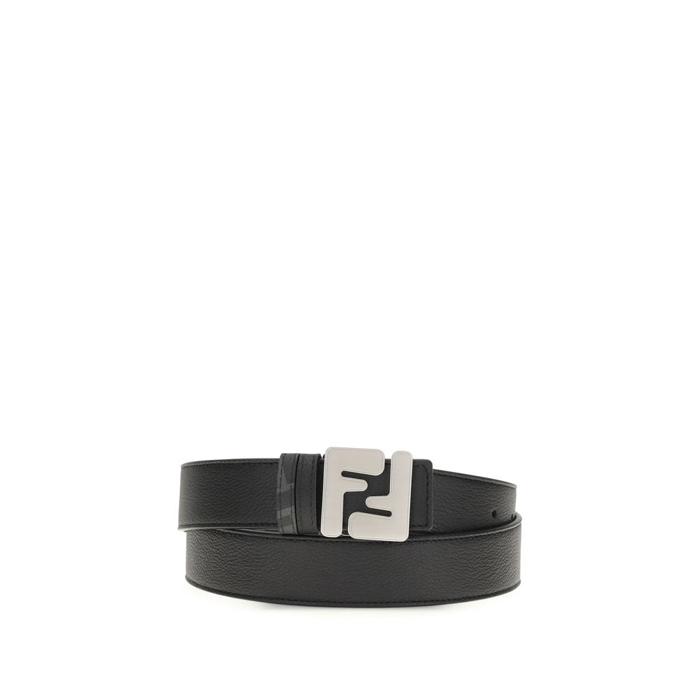 Fendi Black Calf Leather Bos Taurus Regular Belt | Regal Royce