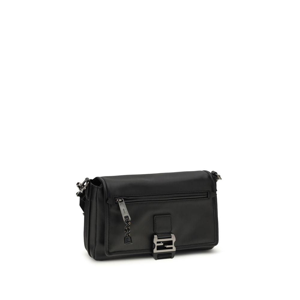 Fendi Black Calf Leather Bos Taurus Shoulder Bag | Regal Royce