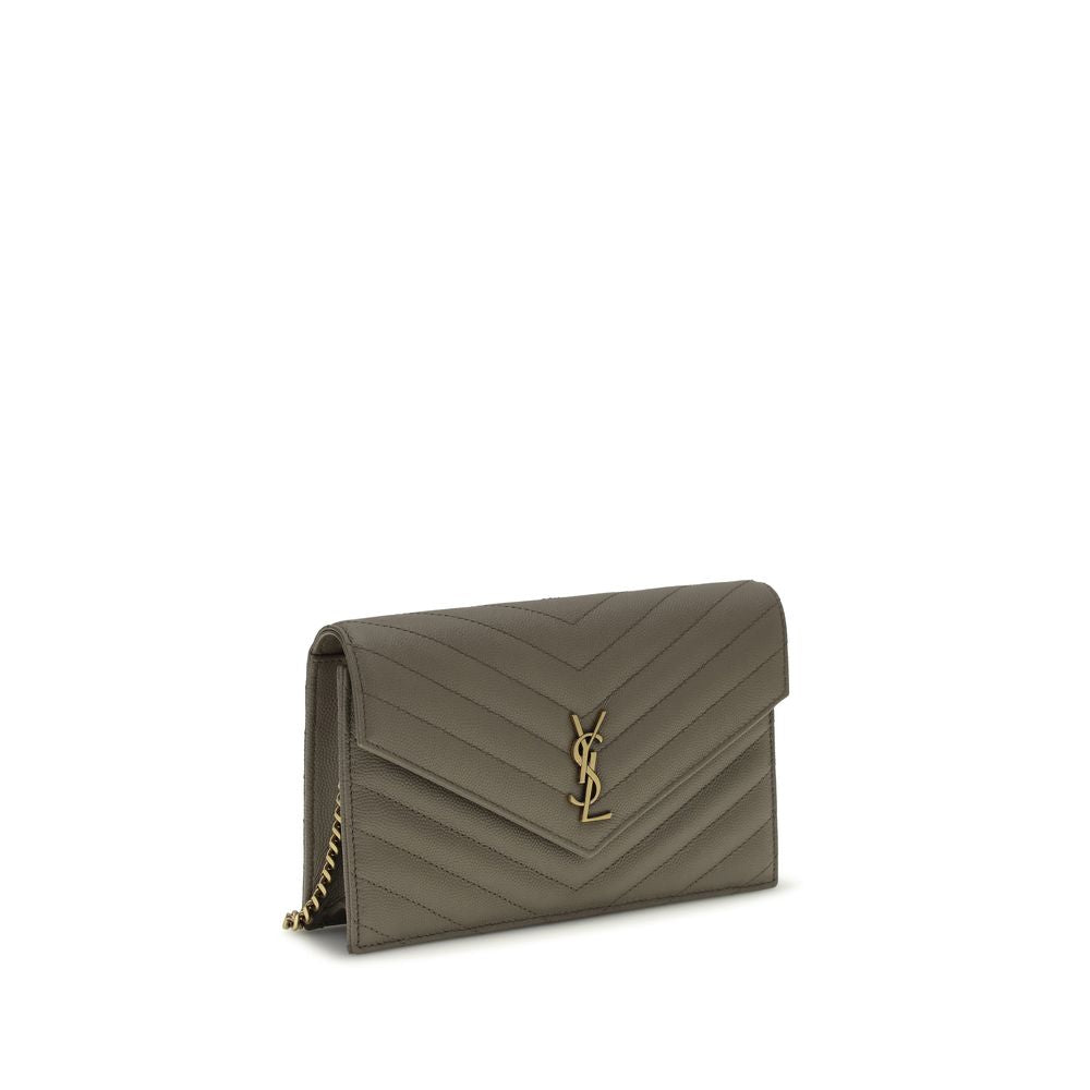 Saint Laurent Gray Calf Leather Bos Taurus Wallet | Regal Royce