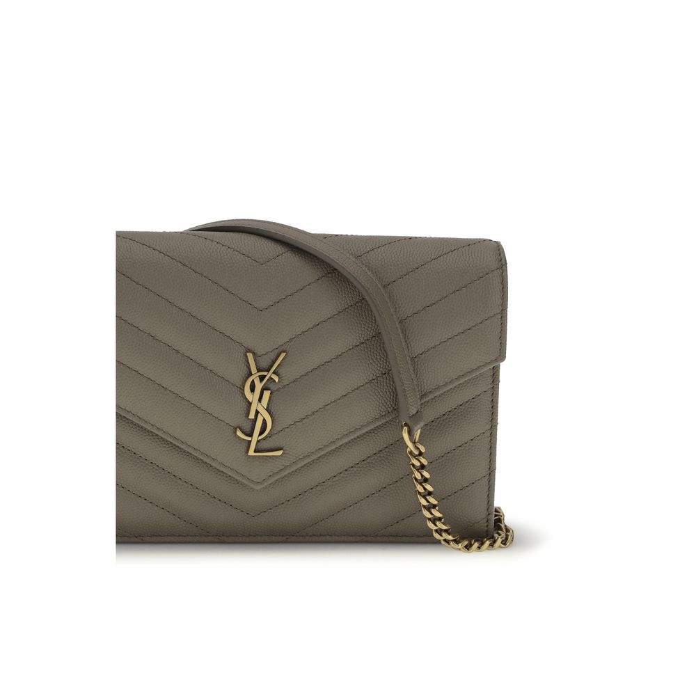 Saint Laurent Gray Calf Leather Bos Taurus Wallet | Regal Royce