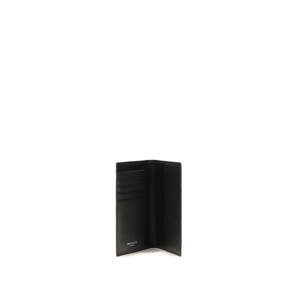 Saint Laurent Black Calf Leather Bos Taurus Wallet | Regal Royce