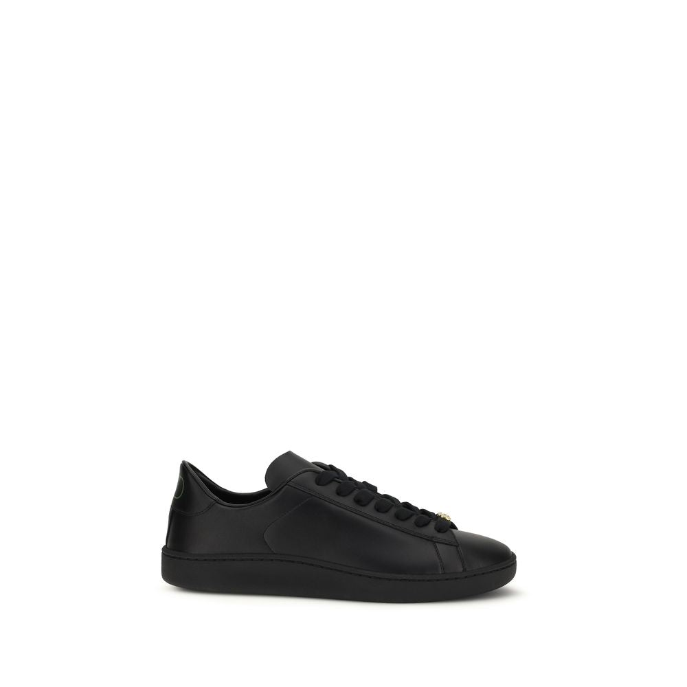 Valentino Garavani Black Calf Leather Bos Taurus Sneakers | Regal Royce