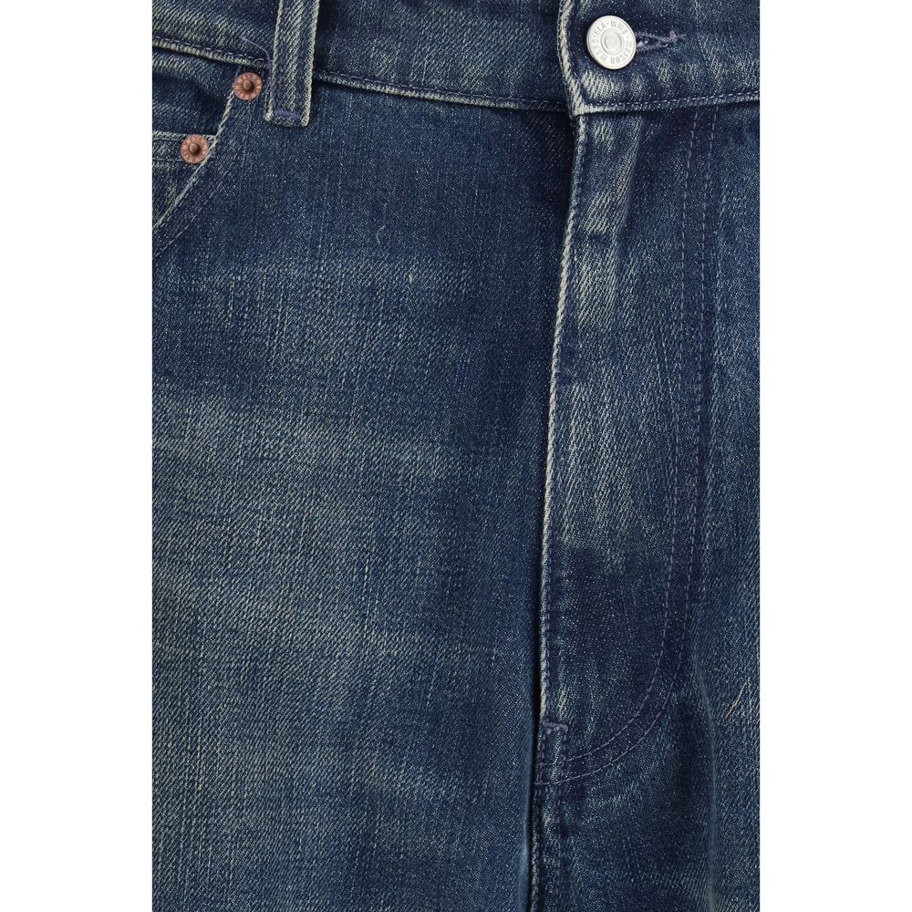 MM6 Blue Cotton Straight-Leg Jeans | Regal Royce