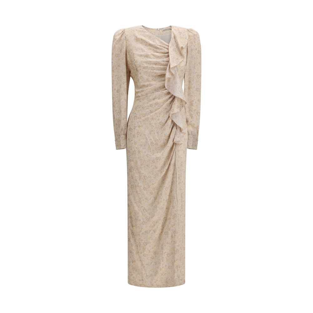 Alessandra Rich Beige Silk Casual Dress | Regal Royce