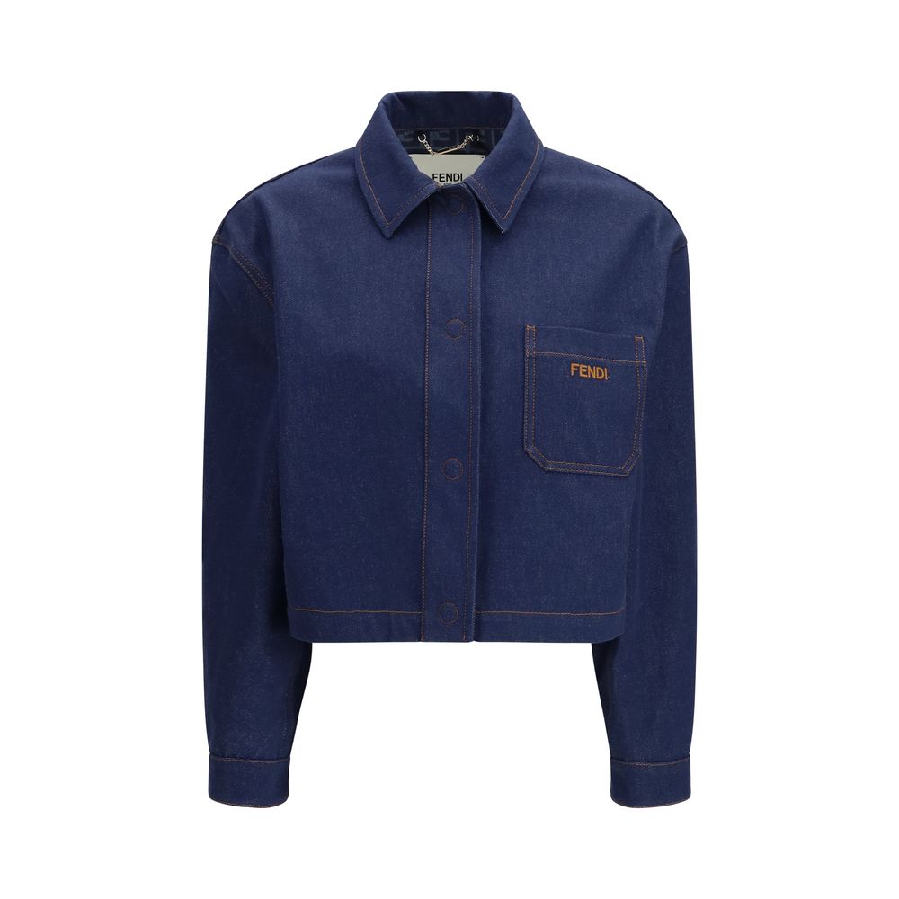 Fendi Blue Cotton Denim Jacket | Regal Royce
