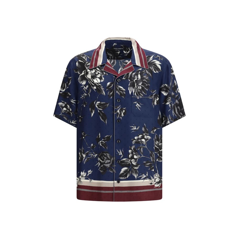 Dolce & Gabbana Blue Silk Pattern Shirt | Regal Royce