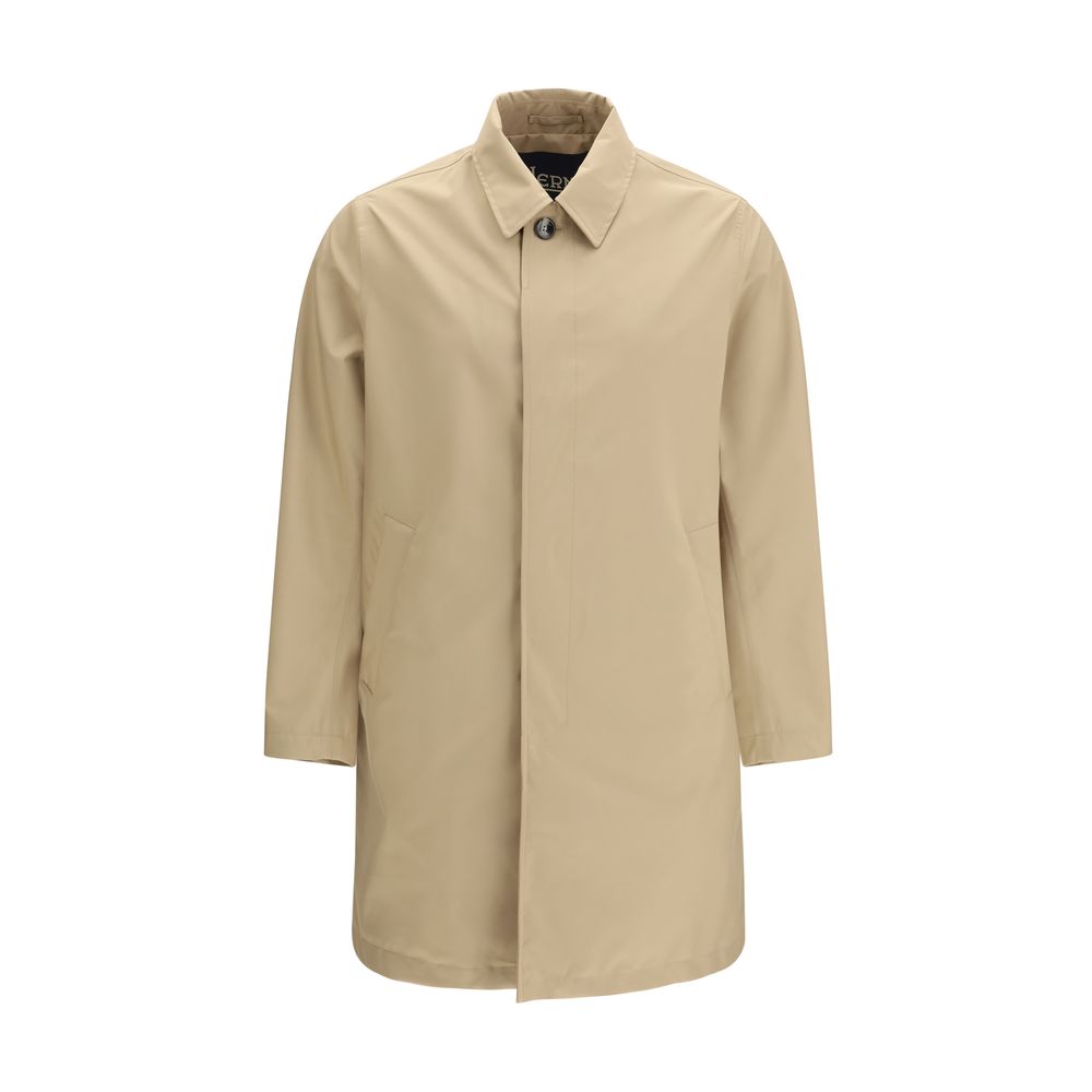 Herno Beige Polyester Trench Coat | Regal Royce