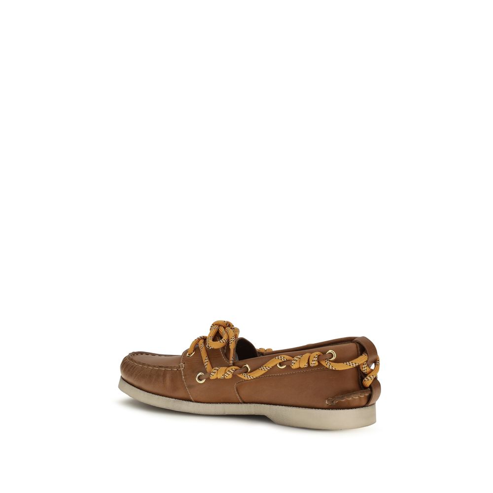 Golden Goose Brown Calf Leather Bos Taurus Slip-On Loafers | Regal Royce