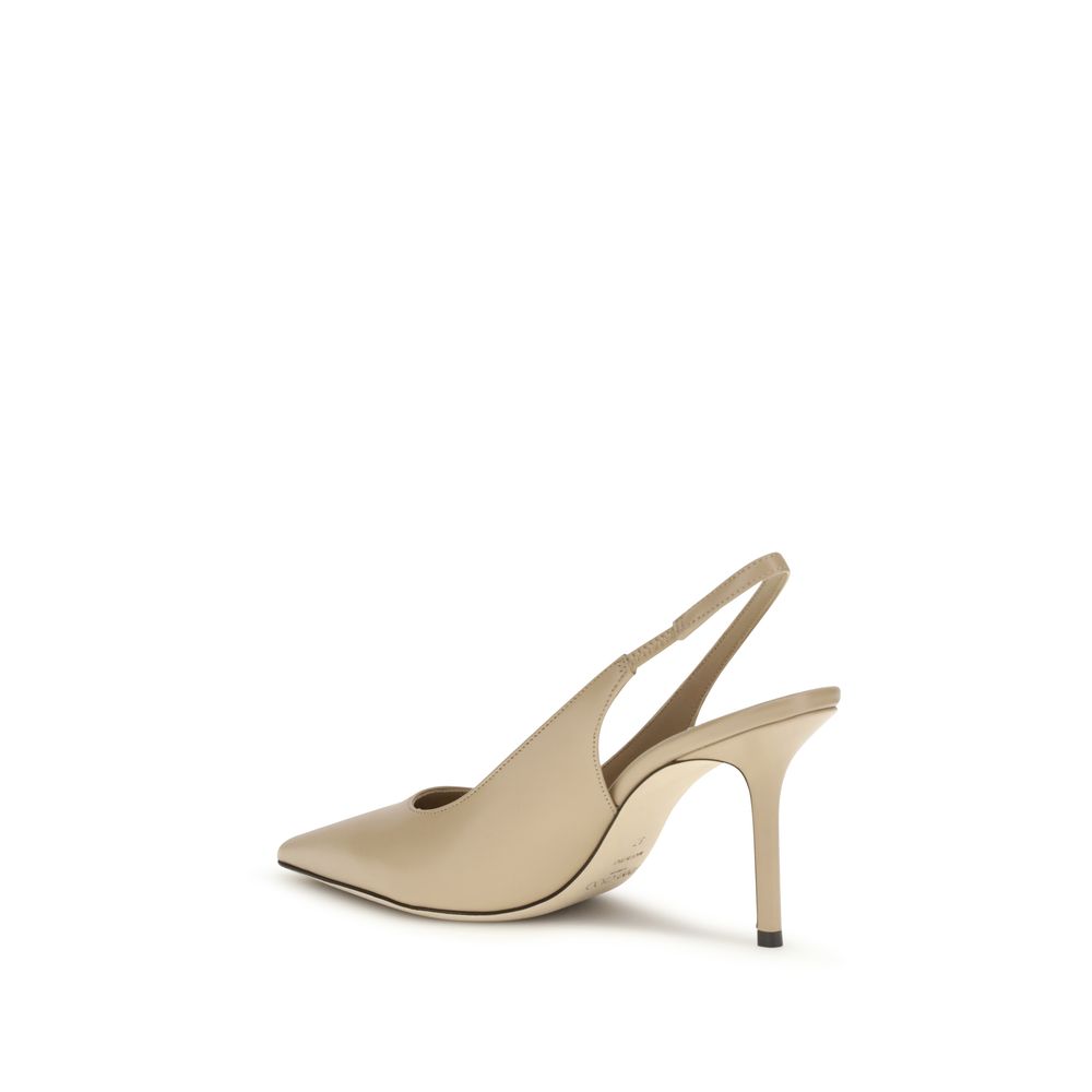 Jimmy Choo Beige Calf Leather Bos Taurus High Heel Pumps | Regal Royce