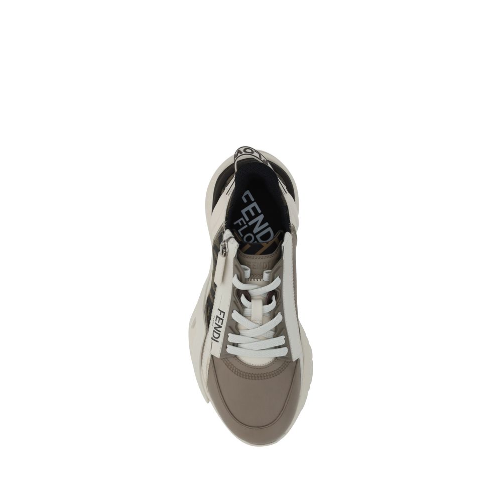 Fendi Brown Calf Leather Bos Taurus Athletic Sneakers | Regal Royce