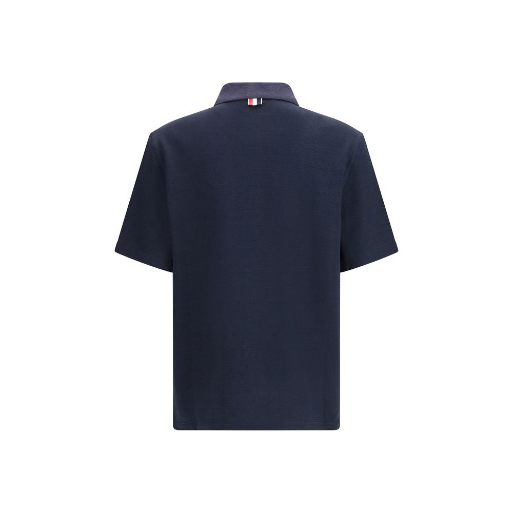 Thom Browne Blue Cotton Polo Shirt | Regal Royce