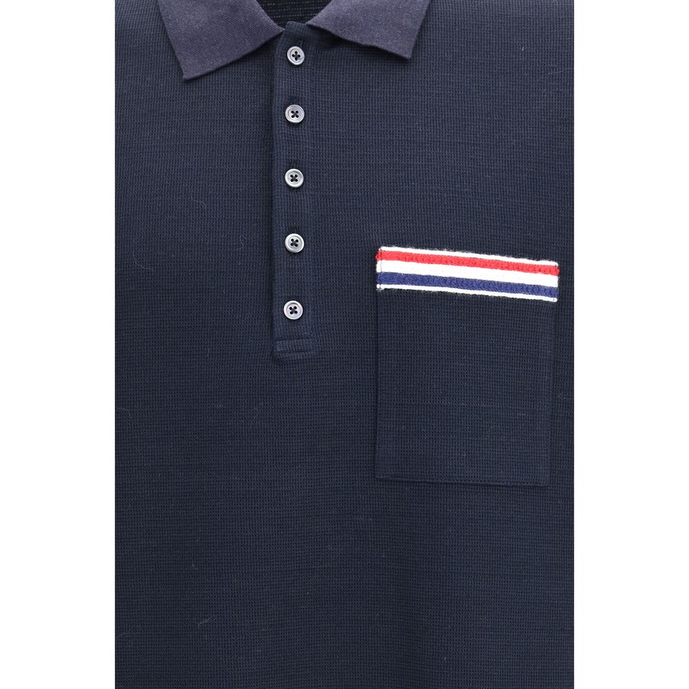 Thom Browne Blue Cotton Polo Shirt | Regal Royce