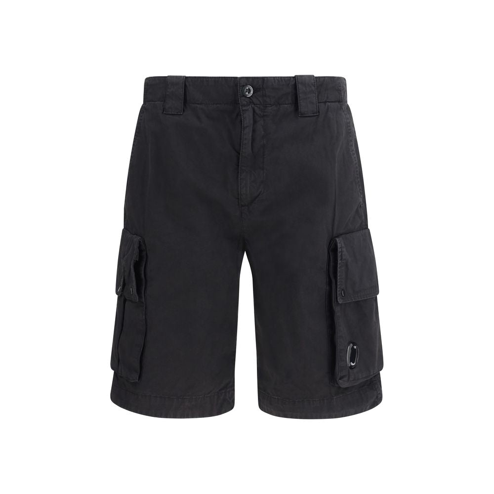 C.P. Company Black Cotton Bermuda Shorts | Regal Royce