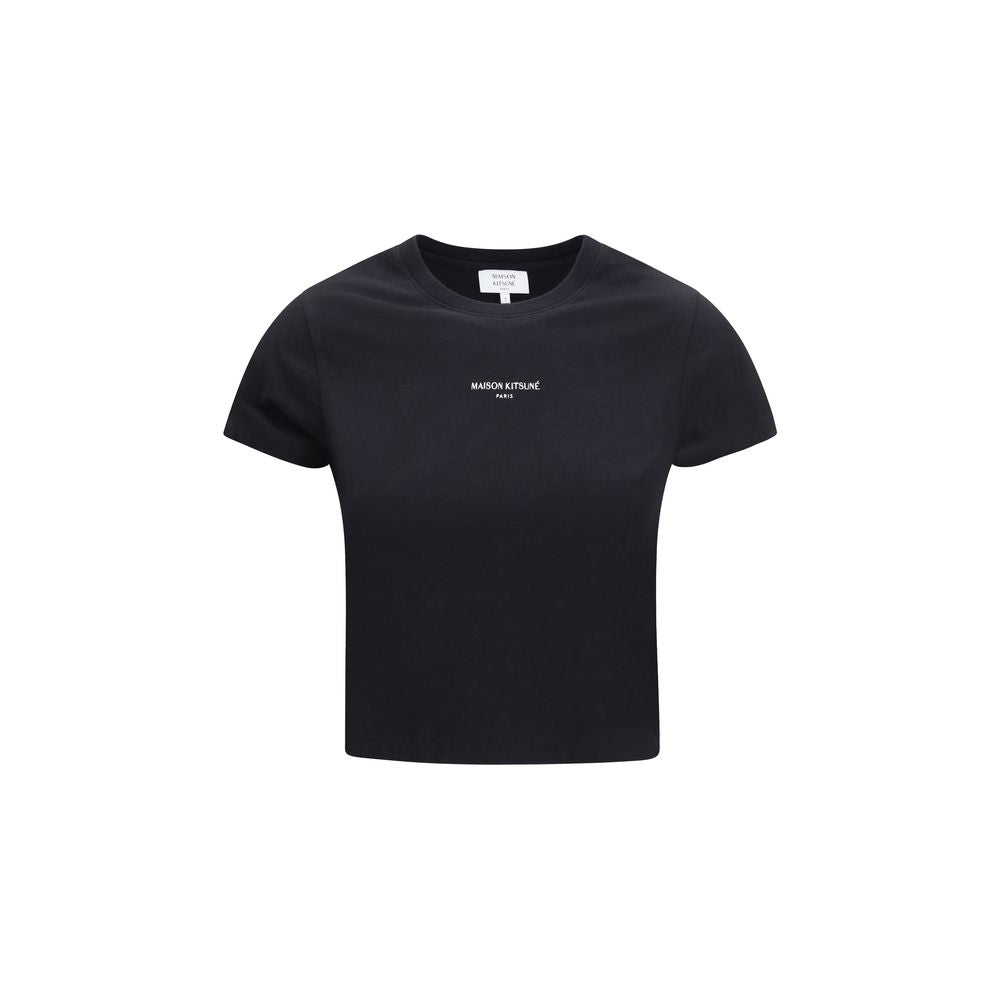 Maison Kitsuné Black Cotton T-Shirt | Regal Royce