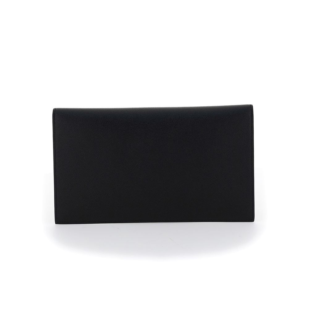 Saint Laurent Black Calf Leather Bos Taurus Wallet | Regal Royce