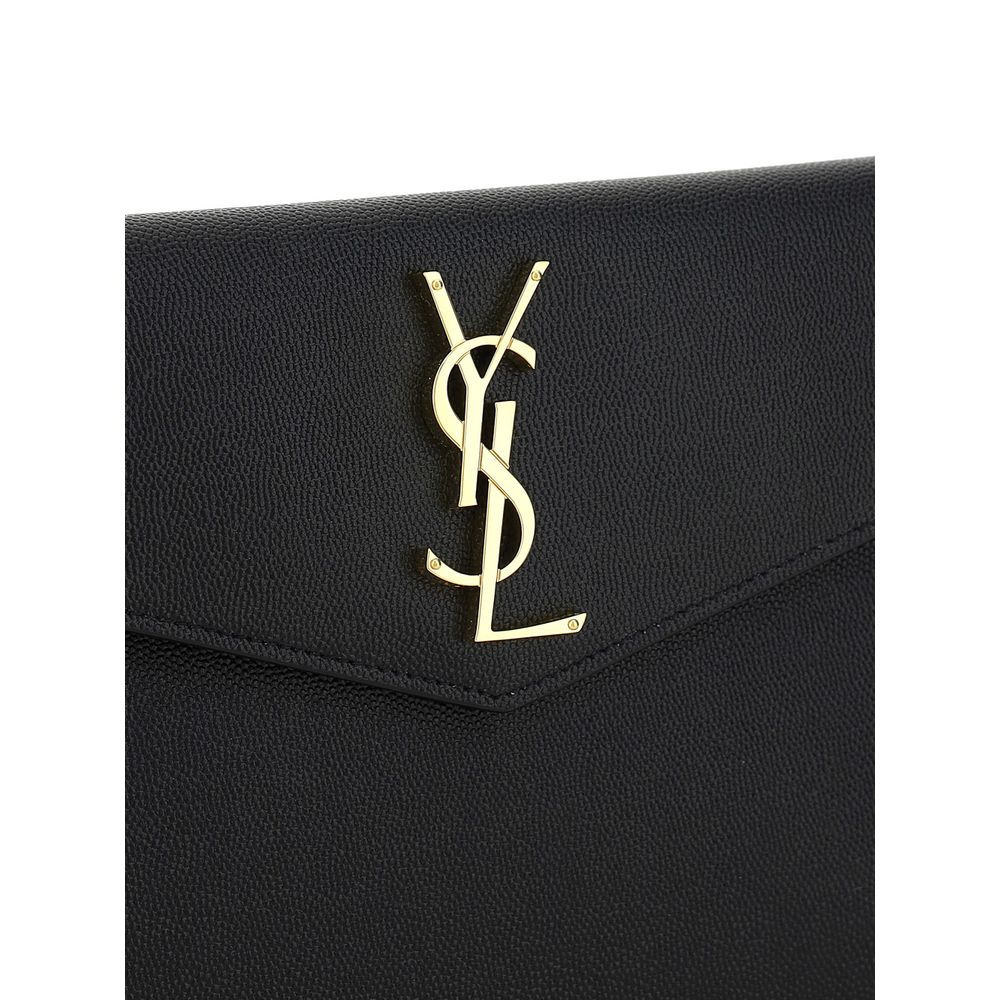 Saint Laurent Black Calf Leather Bos Taurus Wallet | Regal Royce