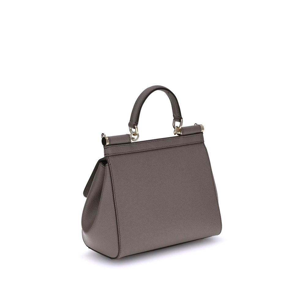 Dolce & Gabbana Gray Calf Leather Bos Taurus Shoulder Bag | Regal Royce