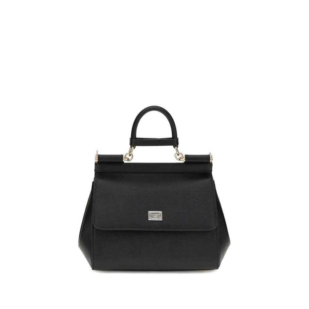 Dolce & Gabbana Black Calf Leather Bos Taurus Shoulder Bag | Regal Royce