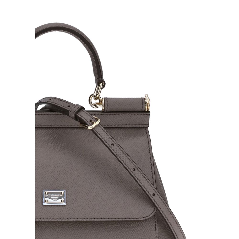 Dolce & Gabbana Gray Calf Leather Bos Taurus Shoulder Bag | Regal Royce