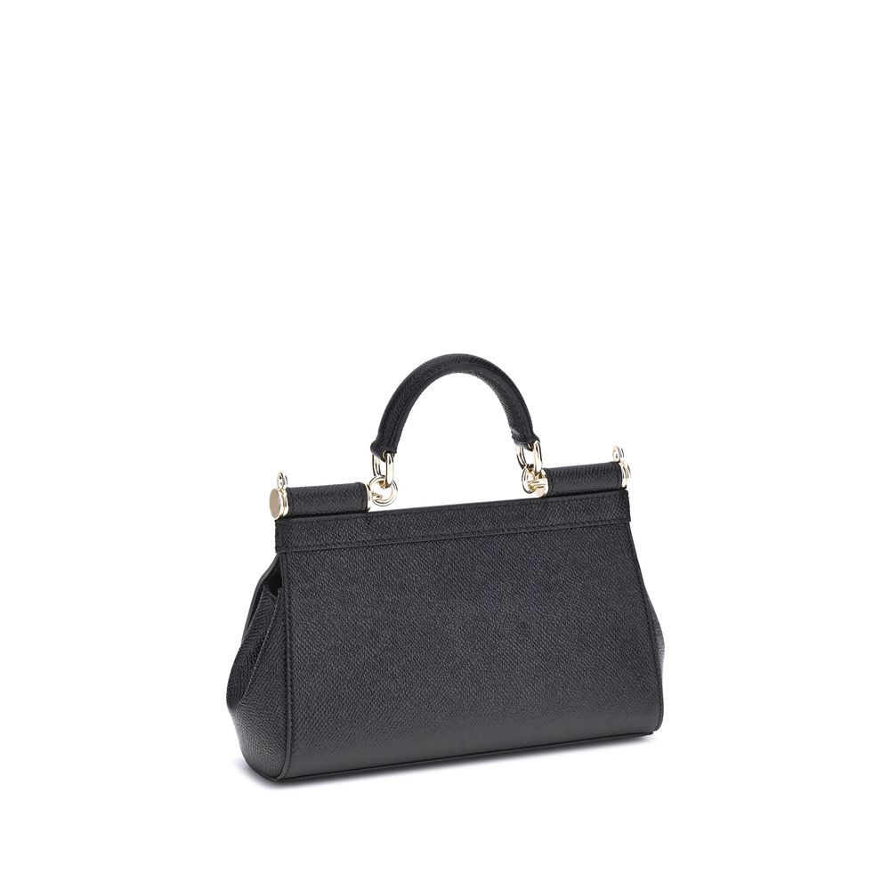 Dolce & Gabbana Black Calf Leather Bos Taurus Handbag | Regal Royce