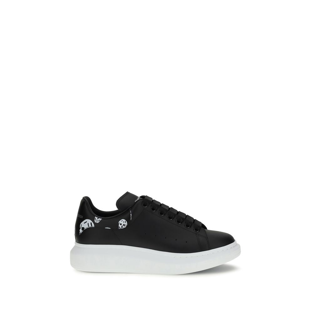 Alexander McQueen Black Calf Leather Bos Taurus Chunky Sneakers | Regal Royce