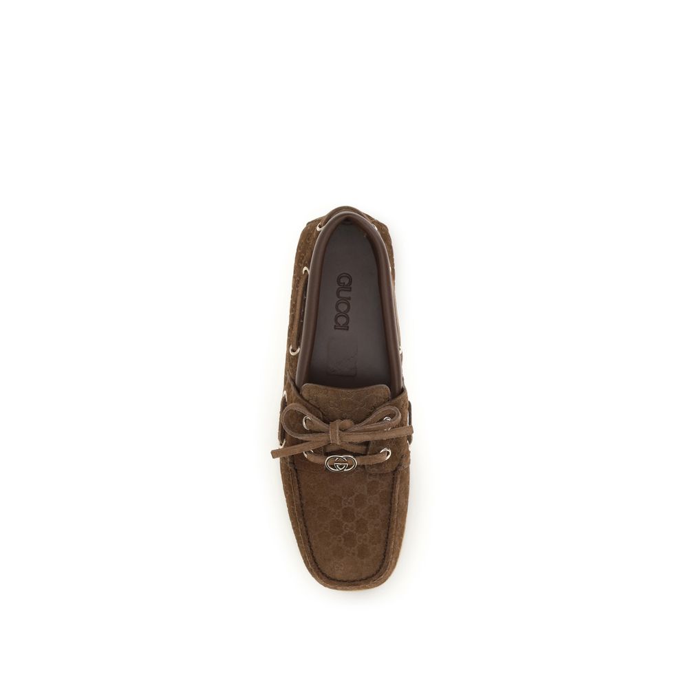 Gucci Brown Calf Leather Bos Taurus Slip-On Loafers | Regal Royce