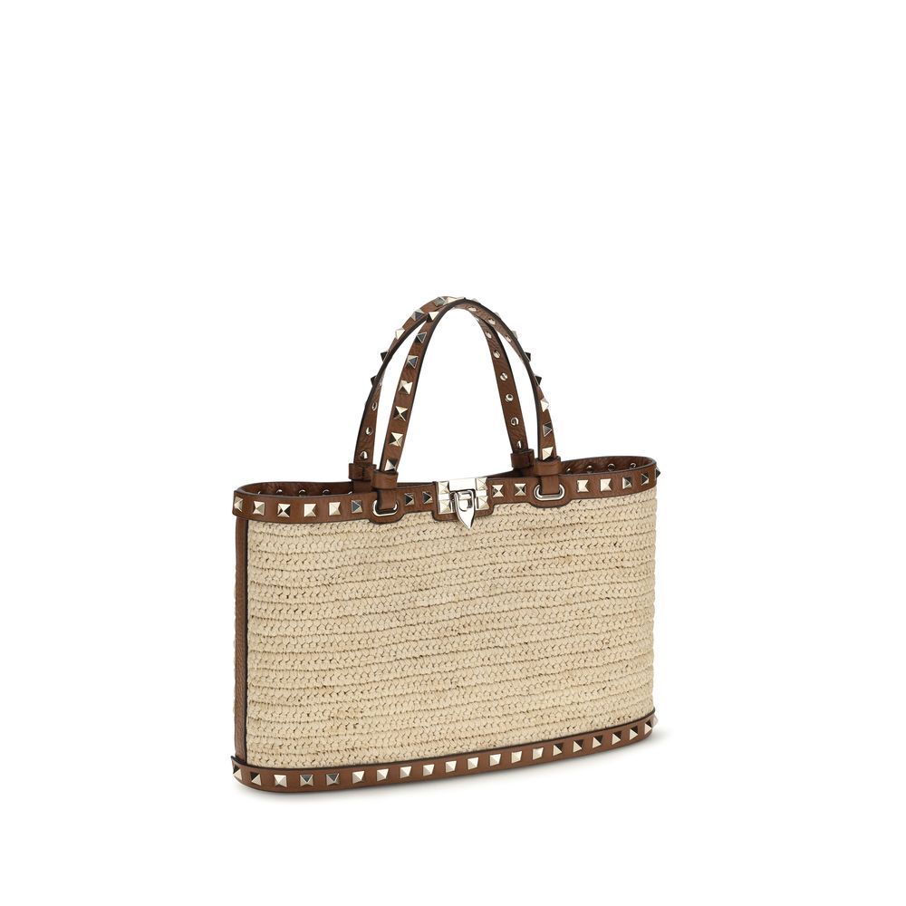 Valentino Garavani Beige Raffia Shoulder Bag | Regal Royce