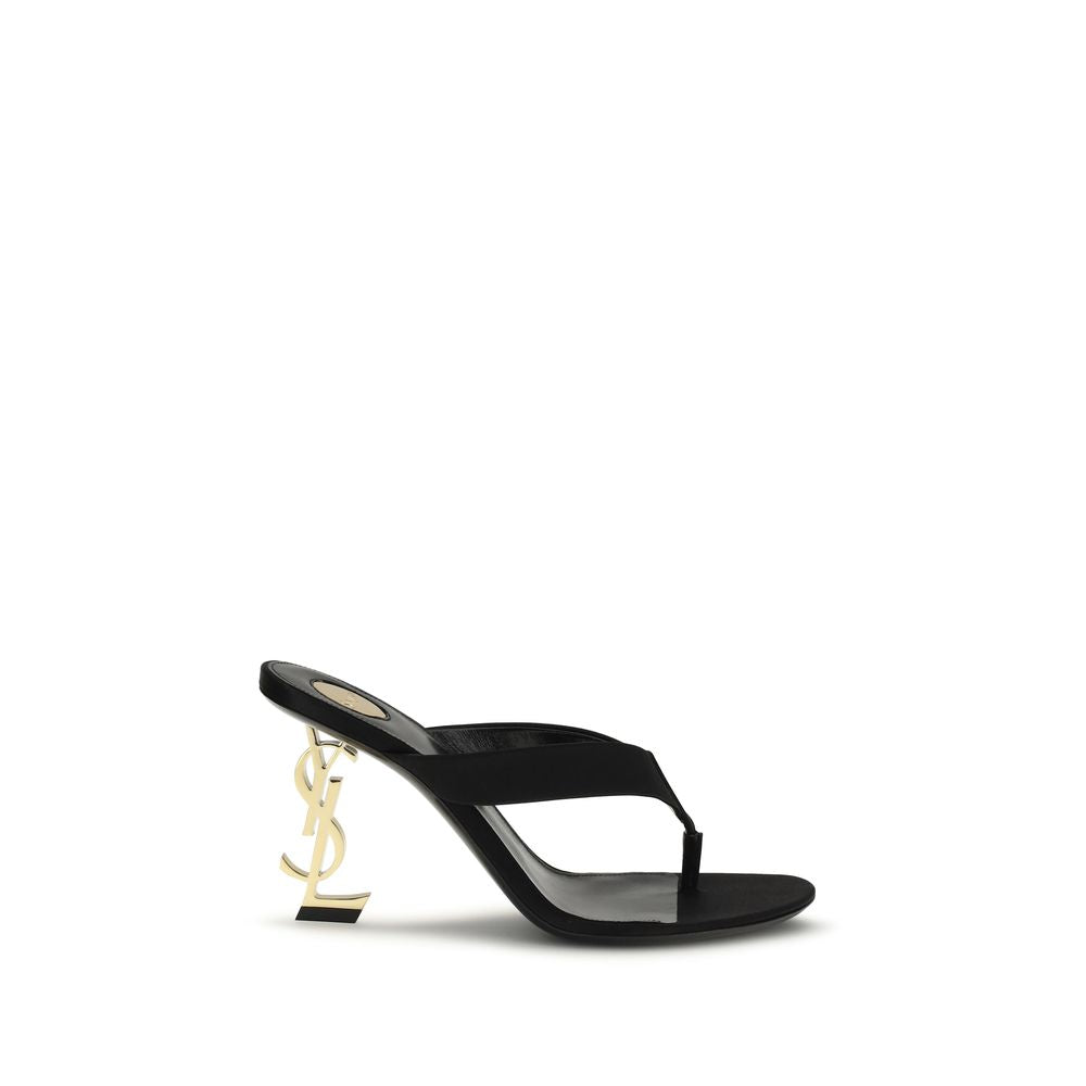 Saint Laurent Black Silk Sandals | Regal Royce